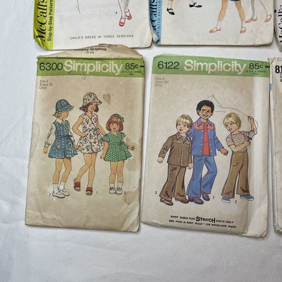 McCall’s And Simplicity Vintage Children’s Sewing Patterns 1970s 1960s - Picture 4 of 7